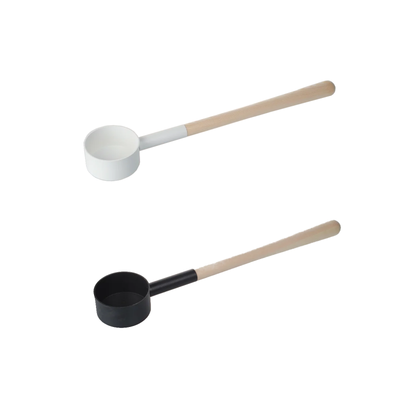 Cucharón para sauna SAUFLEX 53 cm, blanco y negro