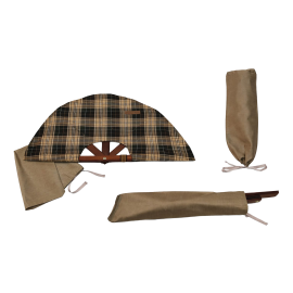 Ventilador de sauna, tela a cuadros oscuros 