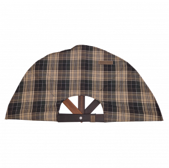 Ventilador de sauna, material a cuadros oscuros