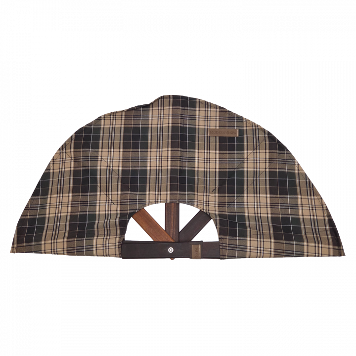 Ventilador de sauna, material a cuadros oscuros, L