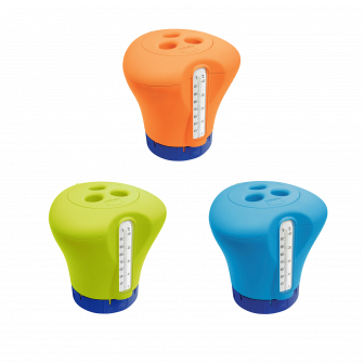 Dispensador flotante con termómetro