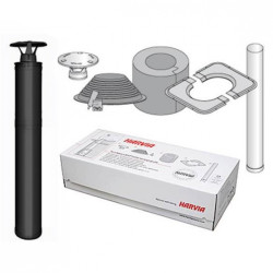 Conjunto de chimenea con aislamiento de acero - HARVIA, negro 