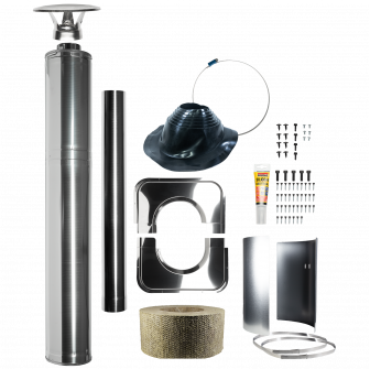 Conjunto de chimenea de acero con aislamiento - HARVIA