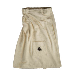 Delantal de sauna para hombre color claro, algodón 