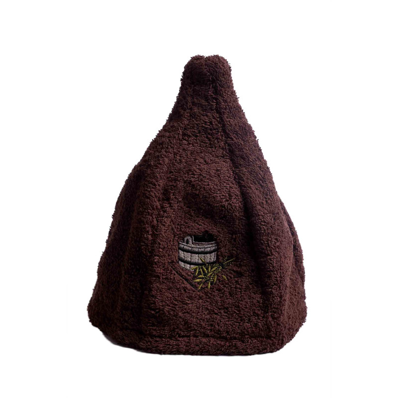 Gorro de sauna de algodón - MARRÓN