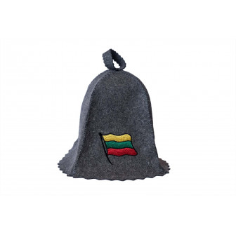 Gorro de sauna con bandera de Lituania, color gris
