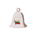 Gorro de sauna con bandera de Lituania, color blanco - 0