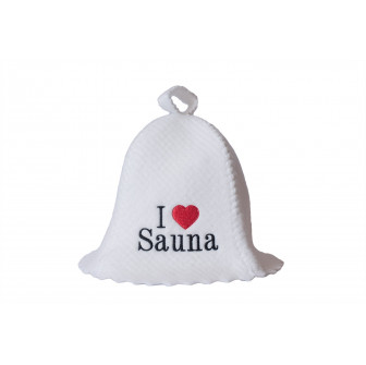 Gorro de sauna - Me encanta la sauna, blanco