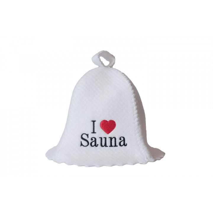 Gorro de sauna - Me encanta la sauna, blanco