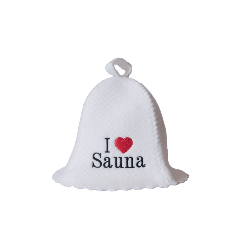 Gorro de sauna - Me encanta la sauna, blanco