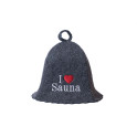 Gorro de sauna - Me encanta la sauna, gris - 0