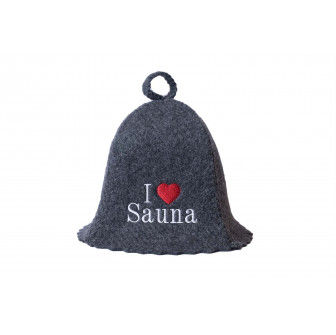 Gorro de sauna - Me encanta la sauna, gris