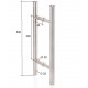 Manilla AD para puertas de cristal AU Premium, acero negro
