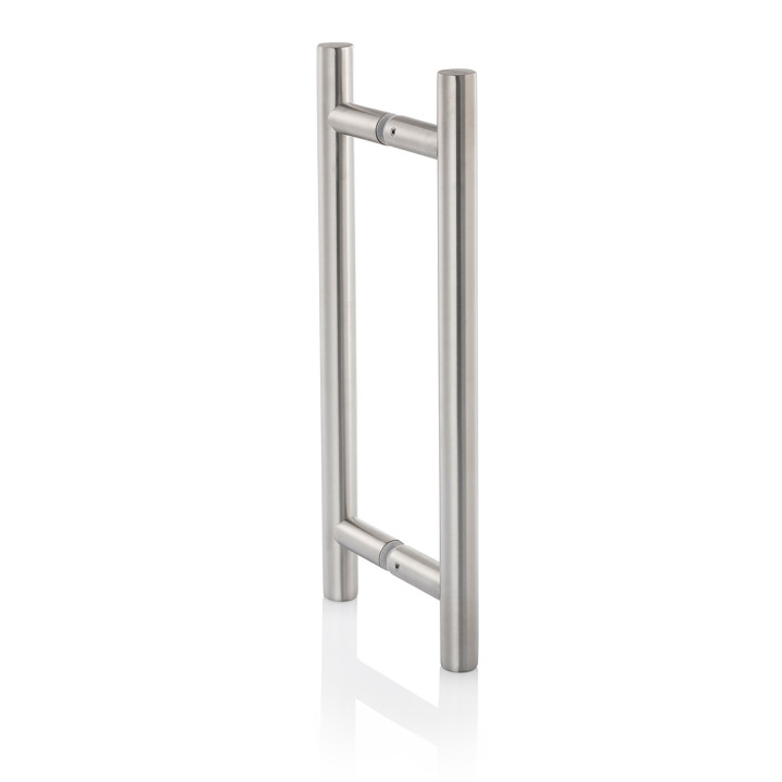 Manilla de puerta AD para puertas de cristal AU Mini Premium, acero inoxidable