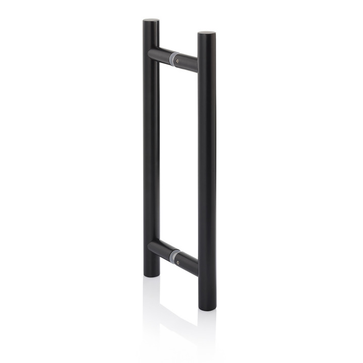 Manilla AD para puertas de cristal AU Mini Premium, metal negro