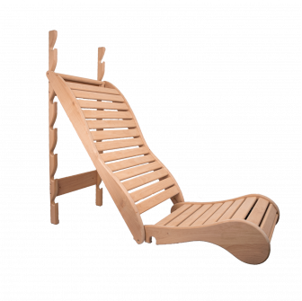 Litera de relajación para sauna, aliso negro
