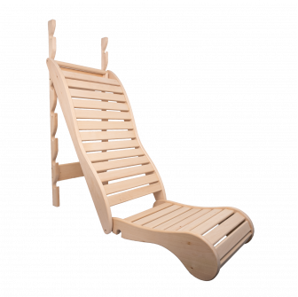 Litera de relajación para sauna, tilo.