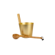 Juego de cubo y cucharón de aluminio RENTO, dorado