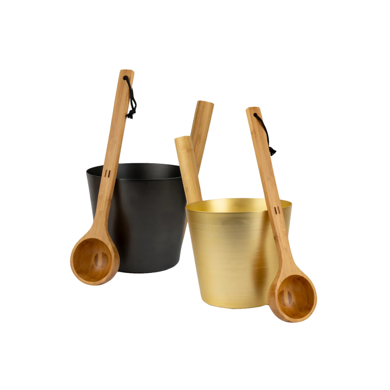 Juego de cubo y cucharón de aluminio RENTO