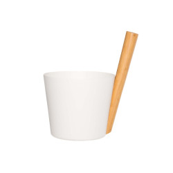 Cubo de aluminio con asa - RENTO, blanco  Cubo de aluminio con asa - RENTO, blanco