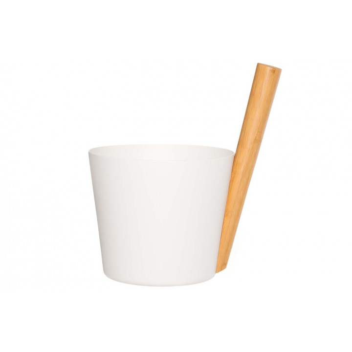 Cubo de aluminio con asa - RENTO, blanco