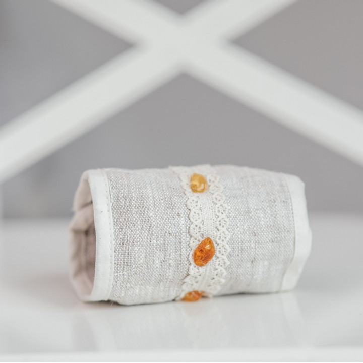 Pulseras con ámbar, 22 cm