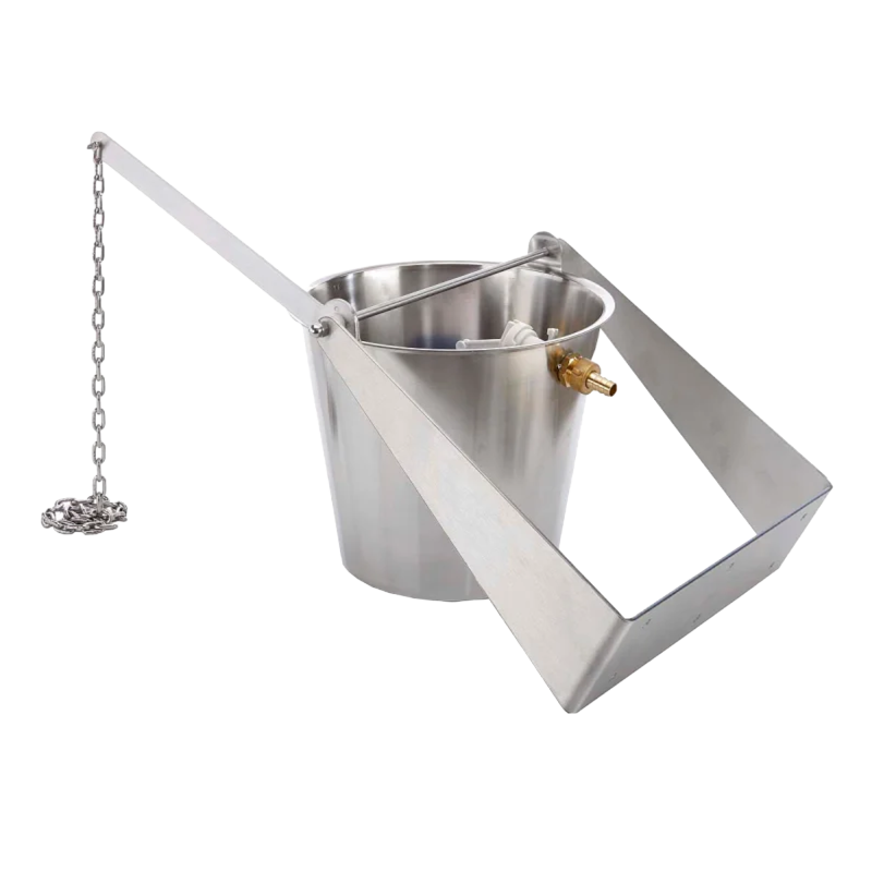 Cubo de ducha de agua fría - ELIGA, acero inoxidable