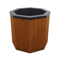 Bañera de inmersión fría con revestimiento de madera, 200 l - 0