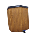 Bañera de inmersión fría con revestimiento de madera, 200 l - 2