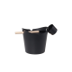 Juego de cubo y cucharón de aluminio SAUFLEX Pacific, negro