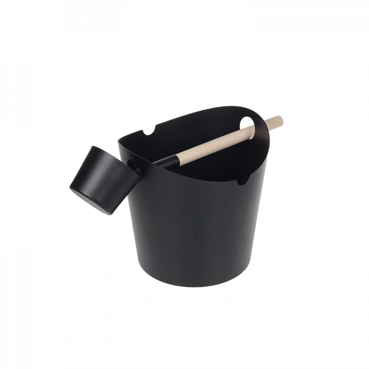 Juego de cubo y cucharón de aluminio SAUFLEX Pacific, negro