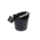 Juego de cubo y cucharón de aluminio SAUFLEX Pacific, negro