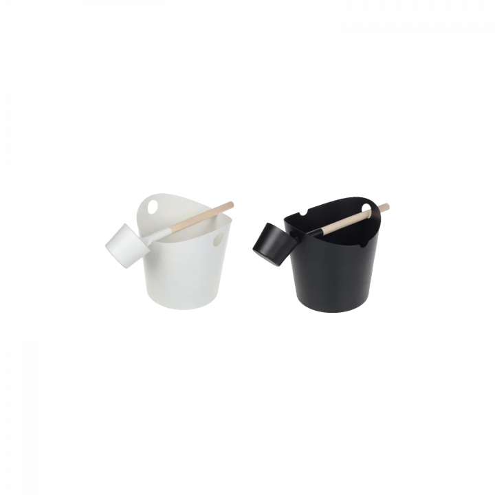 Juego de cubo y cucharón de aluminio SAUFLEX Pacific, negro
