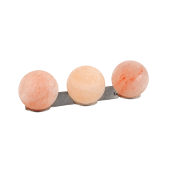 Bolas de sal del Himalaya SAUFLEX, con soporte, 3 unidades 