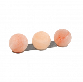 Bolas de sal del Himalaya SAUFLEX, con soporte, 3 unidades