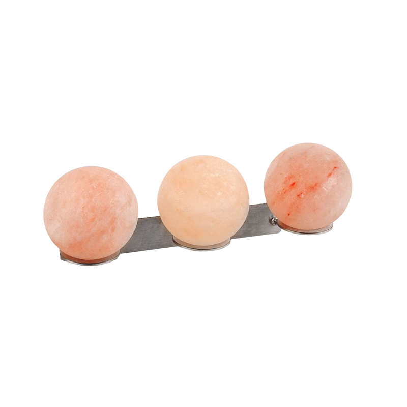 Bolas de sal del Himalaya SAUFLEX, con soporte, 3 unidades