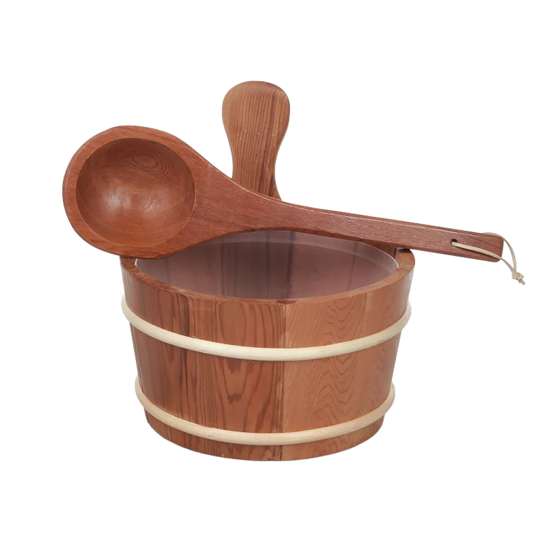 Cubo de madera SAUFLEX 4 l, cedro