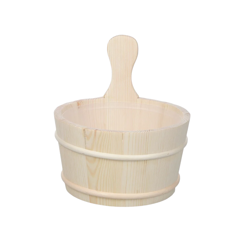 Cubo de madera SAUFLEX 4 l, pino