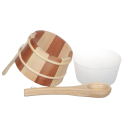 Cubo y cazo de madera SAUFLEX 4 l, pino, cedro - 2