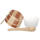 Cubo y cazo de madera SAUFLEX 4 l, pino, cedro