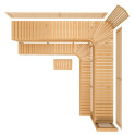 Banco de sauna modular PREMIUM, Aliso - 11