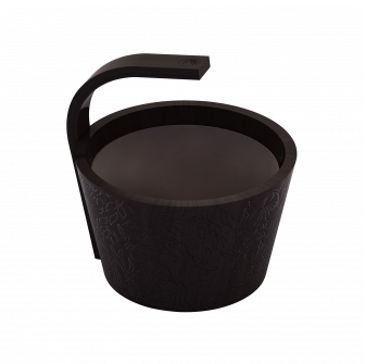 Cubo de agua de vapor SAWO, negro, 4 l