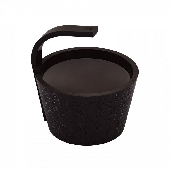 Cubo de agua de vapor SAWO, negro, 4 l