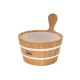 Cubo de madera SAWO con mango de madera 4 l, cedro