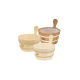 Cubo de madera SAWO con mango de madera 4 l, álamo temblón