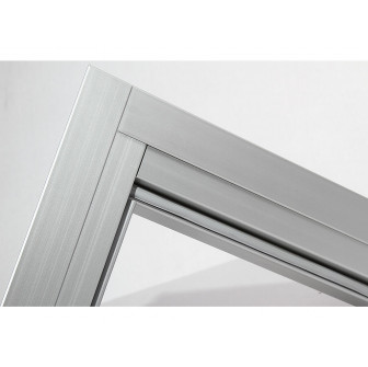 Juego de molduras de aluminio Harvia para puertas de cristal de 8 × 19–21 pulgadas, color gris.