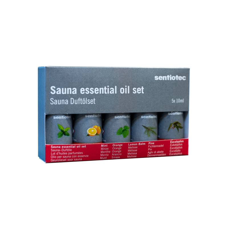 Set de aceites esenciales para sauna Sentiotec