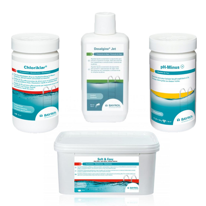 Kit de mantenimiento sin cloro, para piscinas con filtro de cassette