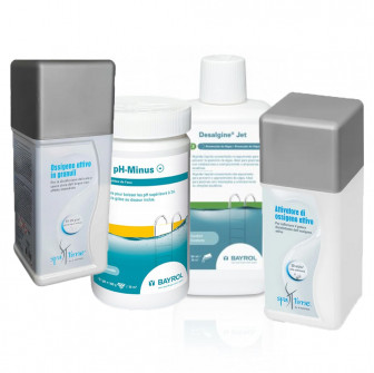 Kit de mantenimiento para jacuzzi o bañera de hidromasaje, sin cloro.