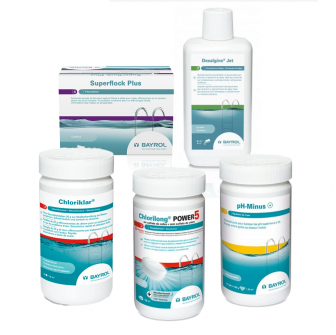Kit de mantenimiento para piscinas con filtro pequeño